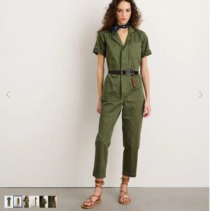 Alex Mill Army Green Shortsleeve Jumpsuit, Size XL, EUC